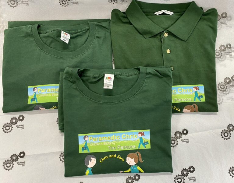Paramedic Chris Garments Printed by Illustrated Solutions