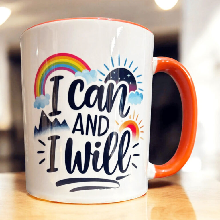 I Can And I Will Mug orange 2 tone mug